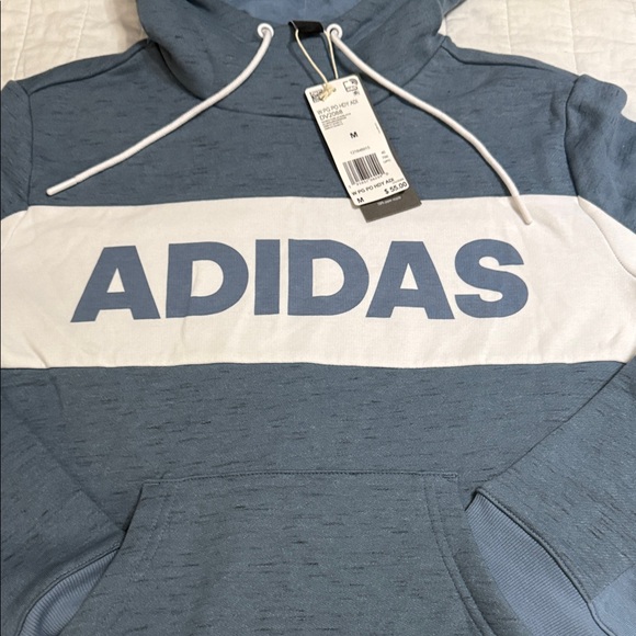 adidas Blue and White Hoodie - Picture 4 of 5